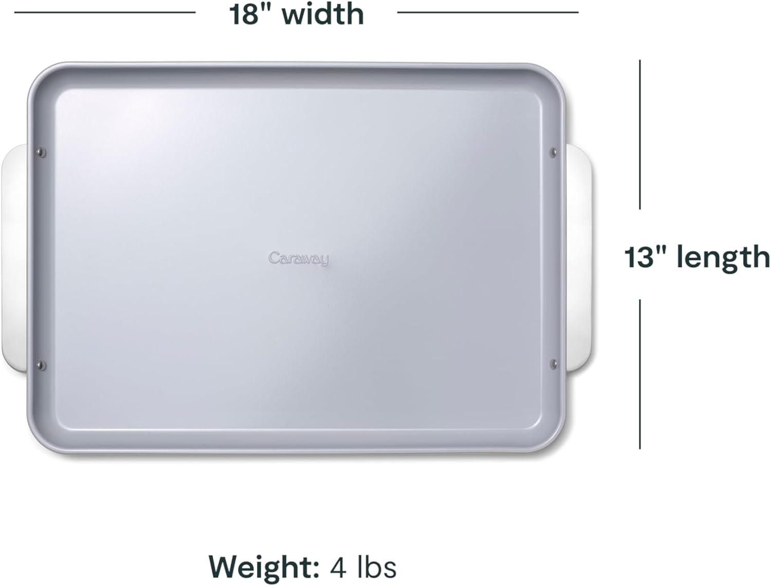 Caraway Non-Stick Ceramic Large Baking Sheet Duo - Naturally Slick Ceramic Coating - Non-Toxic, PTFE & PFOA Free - Perfect for Baking, Roasting, and More - Large (18" x 13") - Navy