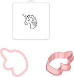 Cookie cutter and stencil set Baking stencils and cutters bundle DIY bakery decorating kit Cookie cutter with stencils Icing stencil Unicorn PYO Stencil paint your own cookies (Unicorn)