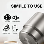 Milk Frother Warmer 3in1 Electric Milk Steamer Stainless Steel Foam Maker, 12oz Hot Cold Frothing, Thick Foam for Macchiatos, Cappuccinos (Black)