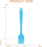 Silicone Basting Pastry Brush, Heat Resistant Silicone Brush Set for Cooking, One-Piece Design Oil Brush, Prefect of Baking, BBQ, Spreading Oil, Butter, Grilling and Marinade, Dishwasher Safe