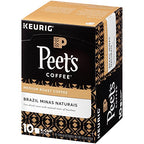 Peet’s Coffee Brazil Minas Naturais K-Cup Coffee Pods for Keurig Brewers, Medium Roast, 10 Pods