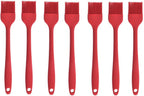 Silicone brush， BBQ/Pastry Basting Brushes,Silicone Cooking Grill Barbecue Baking Pastry Oil/Honey/Sauce Brush (7 PCS,red)