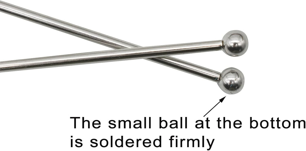 6Pcs Skull Swizzle Sticks 8.7inch Coffee Stirrers Reuseable 18/10(304) Stainless Steel Beverage Cocktail Stirrer for Bar Halloween Party Mixing Drinks