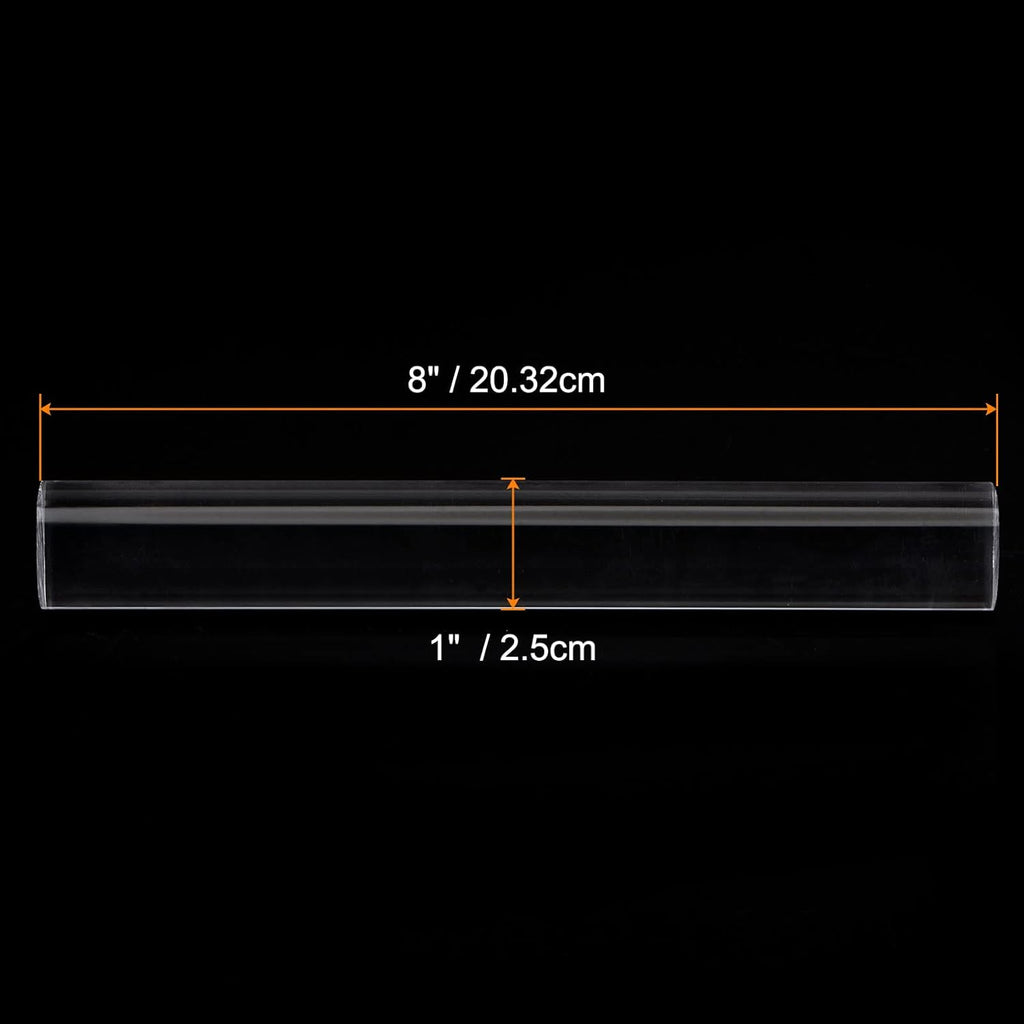 HARFINGTON Acrylic Clay Roller 8 Inch x 1 Inch Solid Non-Stick Plastic Round Tube Roller Polymer Clay Rod Fondant Rolling Pin for Shaping, Sculpting, Modeling DIY Crafts, Transparent