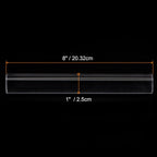 HARFINGTON Acrylic Clay Roller 8 Inch x 1 Inch Solid Non-Stick Plastic Round Tube Roller Polymer Clay Rod Fondant Rolling Pin for Shaping, Sculpting, Modeling DIY Crafts, Transparent