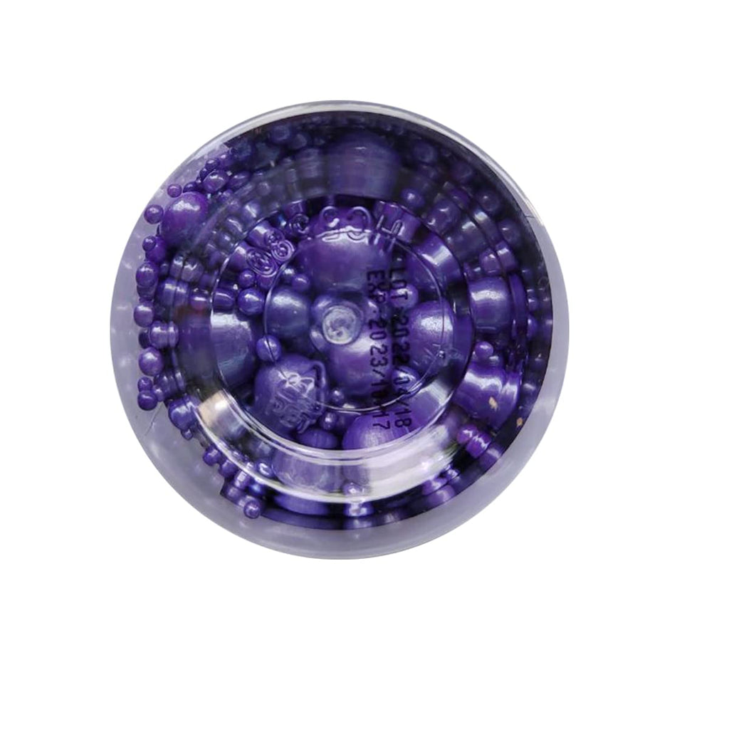 Edible Purple Sugar Pearls Candy Sprinkles 120G/ 4.23Ounce Baking Cake Sprinkles Cupcake and Cake Topper Cookie Decorations Wedding Party Valentines Halloween Christmas Supplies