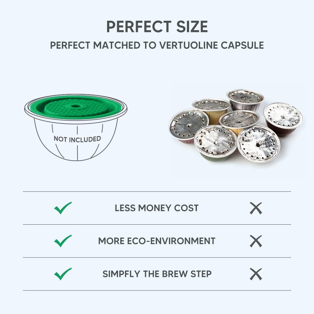 Refillable Vert*o Coffee Capsules DISCS Reusable filters Refillable Coffee PodS for VERT*OLINE & VERT*O capsules, compatible with VERT*OLINE & VERT*O pods
