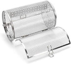 Falytemow Stainless Steel Rotisserie Grill Roaster Drum Oven Basket Oven Roast Baking Rotary for Peanut Dried Nut Coffee Beans BBQ (14 X 18cm)
