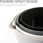 BoxedHome Classic Mixing Bowl Set, BPA Free Plastic, Microwave and Dishwasher Safe (Set of 4, Grey),3.5 quarts