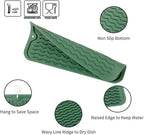 Silicone Dish Drying Mat for Multiple Usage,Easy clean,Eco-friendly,Heat-resistant Silicone Mat for Kitchen Counter or Sink,Refrigerator or Drawer Liner Green S 12 inches x 6 inches