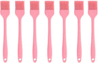 Silicone brush， BBQ/Pastry Basting Brushes,Silicone Cooking Grill Barbecue Baking Pastry Oil/Honey/Sauce Brush (7 PCS,pink)