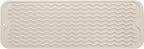 Silicone Dish Drying Mat for Multiple Usage,Easy clean,Eco-friendly,Heat-resistant Silicone Mat for Kitchen Counter,Sink,Bar,Bottle,or Cup Tapioca M 17 inches x 6 inches