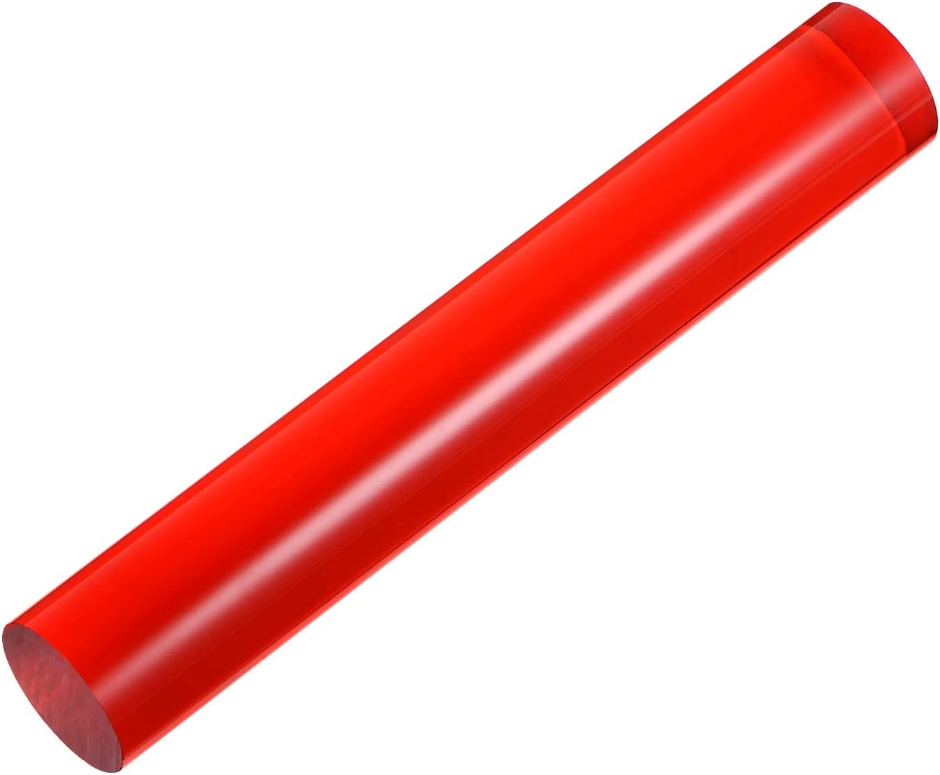 HARFINGTON Acrylic Clay Roller 6 Inch x 1 Inch Solid Non-Stick Plastic Round Tube Roller Polymer Clay Rod Fondant Rolling Pin for Shaping, Sculpting, Modeling DIY Crafts, Red