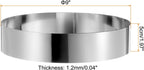 HARFINGTON Round Cake Ring 9 x 2 Inch Seamless Stainless Steel Pastry Mousse Dessert Ring Mirror Coating for Baking Cooking Making Tool