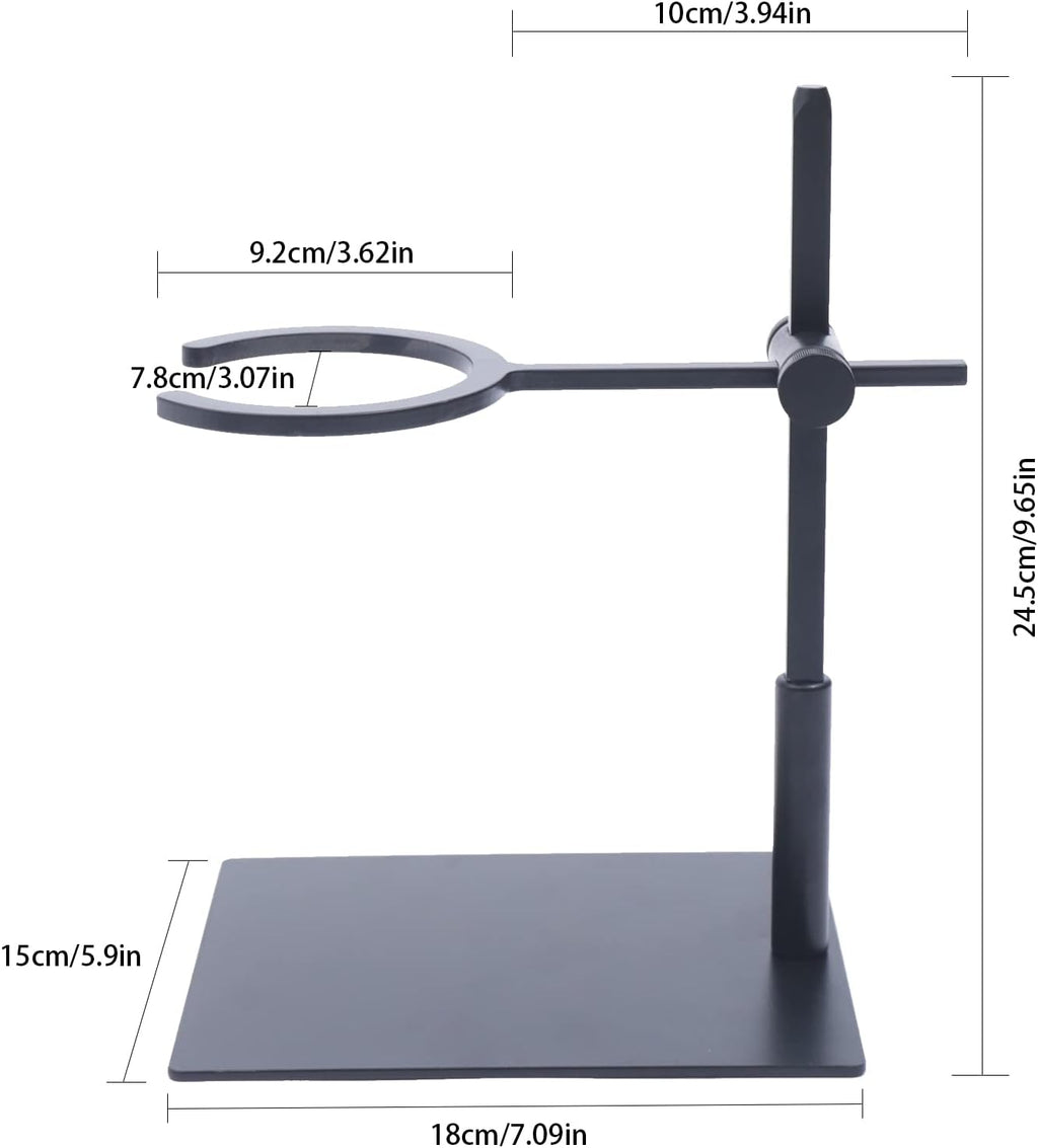 Pour Over Stand Coffee Station, Black Aluminum Pour Over Coffee Dripper Adjustable Coffee Filter Stand Holder for Coffee Connoisseurs, Coffee Lovers for Best Coffee Experience