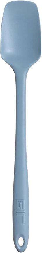 GIR: Get It Right Spoonula Silicone Spatula Scraper - 11-Inch Skinny Slate - Heat-Resistant Seamless Design - Non-Stick Flexible Mixing & Scraping - Long Spoon Spatula for Deep Jars