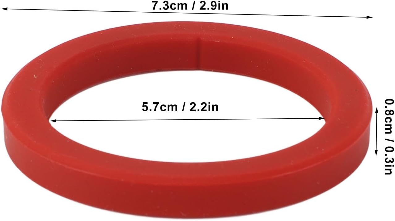 2PCS Silicone Group Gasket for E61, 8mm Brew Head Group Gasket Replacement Espresso Machine for Gaggia (Red)