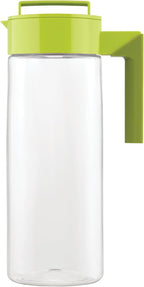 Takeya Airtight Pitcher - Everyday-Use Airtight Pitcher for Iced Tea & More - Clear Pitcher with Lid - Lightweight Kitchen Essential - Spill-Proof & Durable Kitchenware - 2 Quart, Avocado