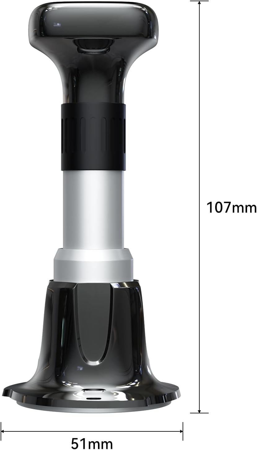 Espresso Tamper, 51mm Tamper 25lb-40lb with Stainless Steel Base, Coffee Tamper with with Sound Feedback, Provides Consistent Tampingwith Comfortable Grip