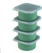 Stackable Silicone Artisan Pizza Dough Proofing Proving Trays with Air-tight Lids-4pack-500ml Volume for 250g Dough Ball (Green)