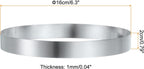 HARFINGTON Round Cake Ring 6.3 x 1 Inch Seamless Stainless Steel Pastry Mousse Dessert Ring Mirror Coating for Baking Cooking English Muffins Crumpet Making Tool