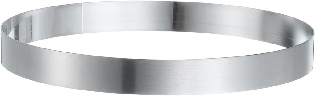 HARFINGTON Round Cake Ring 7.09 x 1 Inch Seamless Stainless Steel Pastry Mousse Dessert Ring Mirror Coating for Baking Cooking English Muffins Crumpet Making Tool