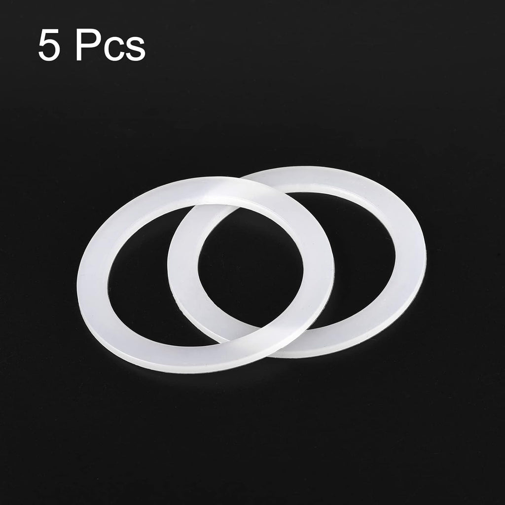 MECCANIXITY Gasket Seal Coffee Maker White Silicone Ring Replacement 55x72x2.5mm for 6-Cup Aluminium Coffee Pot, Pack of 5