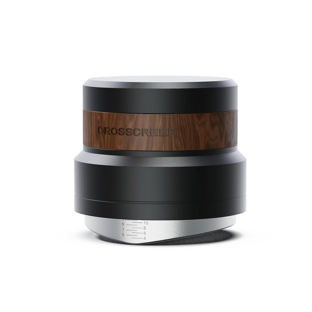 54mm Espresso Distributor | Gravity Adaptive Distribution Tools Fits 54mm Breville Espresso Portafilter | Self Leveling Distributor | Stainless Steel & Walnut | Espresso Machine Accessories