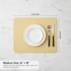 Dish Drying Mat Super Absorbent – 16" x 18" Coffee Mat for Countertops – Non-Slip Drying Mat for Kitchen Counter – Easy to Clean Water Absorbent Mat – Large Dish Drying Mats (Butter Yellow)