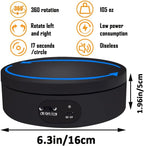 YVV Motorized Rotating Display Stand, Cup Display Turner Stand, Electric Rotating Base for Glitter Tumblers, 360 Automatic Mute Rotating Turntable with 4 Colors Backgrounds for Epoxy Cup Display