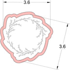 Wreath Cookie cutter and stencil set Baking stencils and cutters bundle DIY bakery decorating kit Wedding Cookie cutter with stencils Icing stencil and cookie cutter combo (Wreath Set)