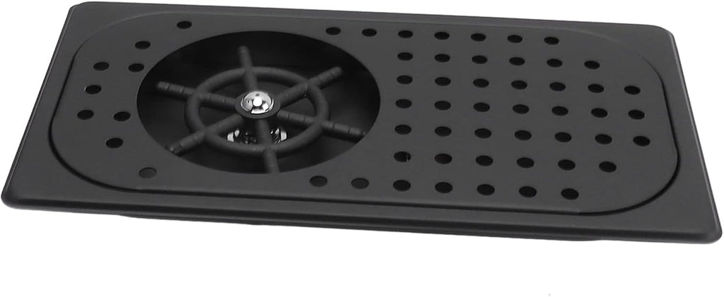 Glass Rinser Cup Washer 304 Stainless Steel Drain Drip Tray Hose Washing Equipment Coffee Shop Bar Glass Sink Rinser (Black A)