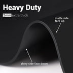 Ewen 39.4x23.5in 2mm Heat Resistant Silicone Mat, Extra Large Thick Placemat for Kitchen Counter, Workbench Countertop Protector Mat Hot Pads for Coffee Maker Bar Crafts Glass Top Stove Cover Black