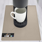 GORILLA GRIP Silicone Coffee Mat, Espresso Drink Bar Station Accessories, Waterproof Heat-Resistant Dish Drying Mats, Stay in Place on Kitchen Counter, Home Kitchen Decor Essentials, 10x14, Almond