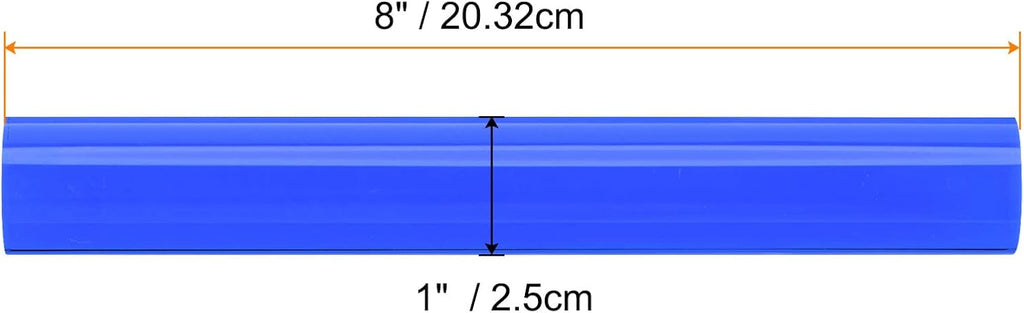 HARFINGTON Acrylic Clay Roller 8 Inch x 1 Inch Solid Non-Stick Plastic Round Tube Roller Polymer Clay Rod Fondant Rolling Pin for Shaping, Sculpting, Modeling DIY Crafts, Blue