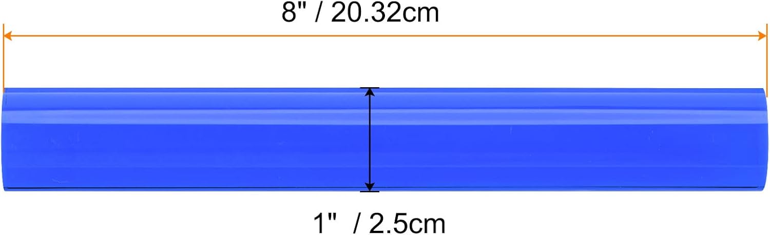 HARFINGTON Acrylic Clay Roller 8 Inch x 1 Inch Solid Non-Stick Plastic Round Tube Roller Polymer Clay Rod Fondant Rolling Pin for Shaping, Sculpting, Modeling DIY Crafts, Blue