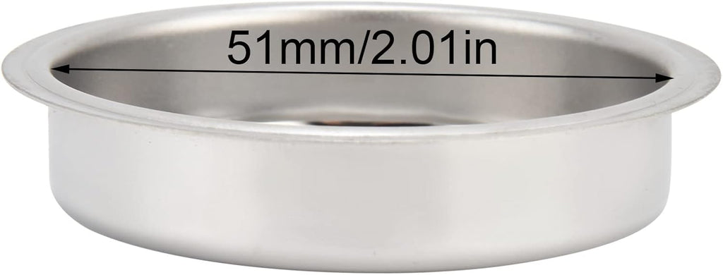 Coffee Machine Blind Filter,51mm Stainless Steel Coffee Machine Backflush Insert Blind Filter Coffee Handle Blind Bowl for Espresso Machine