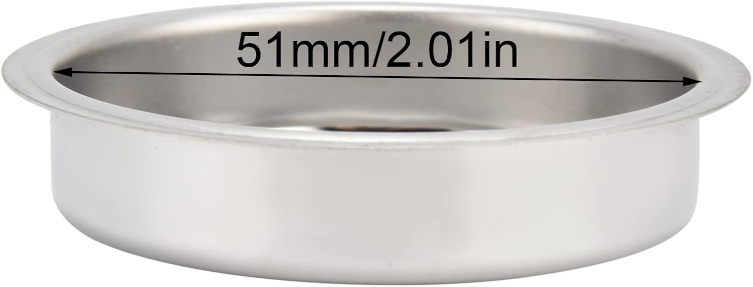 Coffee Machine Blind Filter,51mm Stainless Steel Coffee Machine Backflush Insert Blind Filter Coffee Handle Blind Bowl for Espresso Machine
