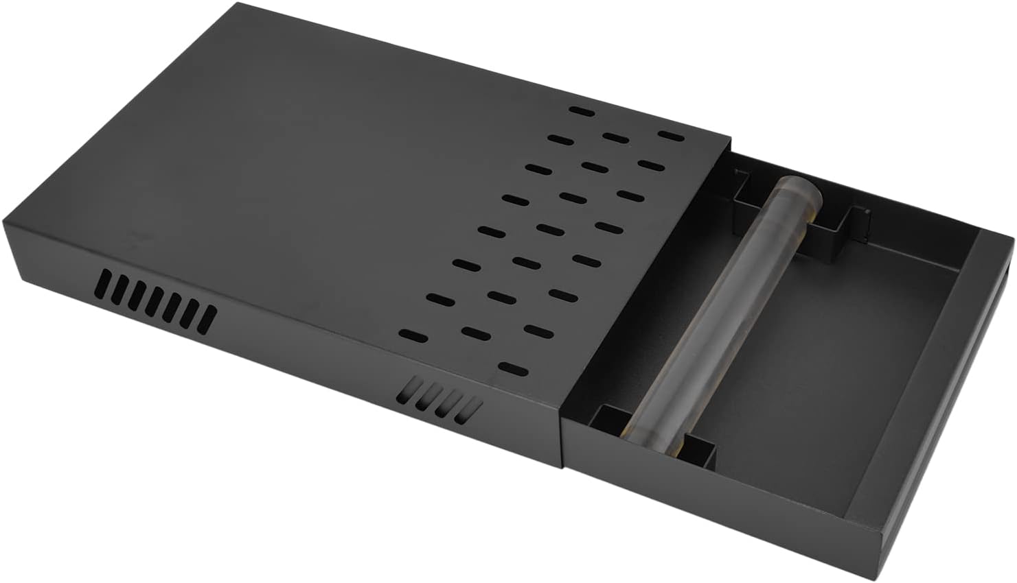 Espresso Coffee Knock Box Drawer Stainless Steel Detachable Coffee Knock Box with Rod Knock Box Tamping Station for Cafe Home(black)