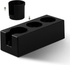 MHW-3BOMBER Espresso Tamping Station, 4 in 1 Tamper Station for Storage 51-58mm Portafilter, Distributor and Espresso Accessories,ABS Portafilter Holder,Black,CH6719