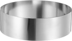 HARFINGTON Round Cake Ring 9 x 2.75 Inch Seamless Stainless Steel Pastry Mousse Dessert Ring Mirror Coating for Baking Cooking Making Tool