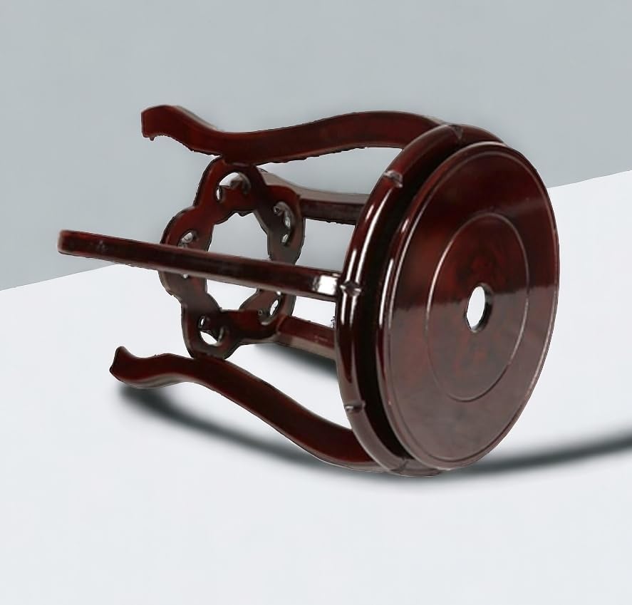 Wooden Fishbowl Display Vase Pot Tall Planter Stand Plant Pot Display Stand (11")