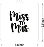 Wedding Cookie Cutter and Stencil Set Bundle Miss to Mrs Bachelorette Wedding Bridal Plaque Cookie Cutter or Stencil (Miss to Mrs)