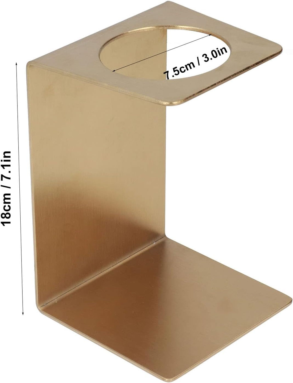 Pour over Coffee Dripper Stand, Filter Cup Holder, Samll Size Light Durable Stainless Steel Reusable Pour over Coffee Dripper Stand for Cone Filters(Gold)