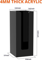 Richboom Acrylic Coffee Cup and Lid Storage Organizer Holder, 1 Compartment, Black