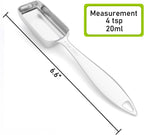 1PCS 4tsp (20ml) Single Measuring Spoon, Individual Stainless Steel Long Handle Measure Teaspoon Only