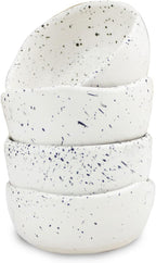 roro Ceramic Stoneware Handmade Bowl Set (Dipping Bowls x 4, White Matte Speckled)