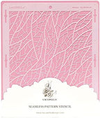 Cake Stencil - Seamless Delicate Pattern for Decorating Tall Double Barrel Cake to Use with Buttercream, Royal Icing, Ganache, Paint, Airbrush (MOZAI)