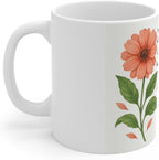 11 OZ Novelty Coffee Mugs - Christmas Gift (Inspirational Floral)