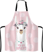 Llama with fun quote You are llamazing Bib Apron with Adjustable Neck for Men Women,Suitable for Home Kitchen Cooking Waitress Chef Grill Bistro Baking Apron